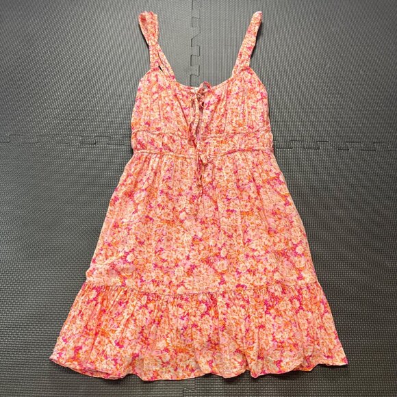 American Eagle Dresses & Skirts - American Eagle Womens Pink Floral Summer Dress Small S Adjustable Straps